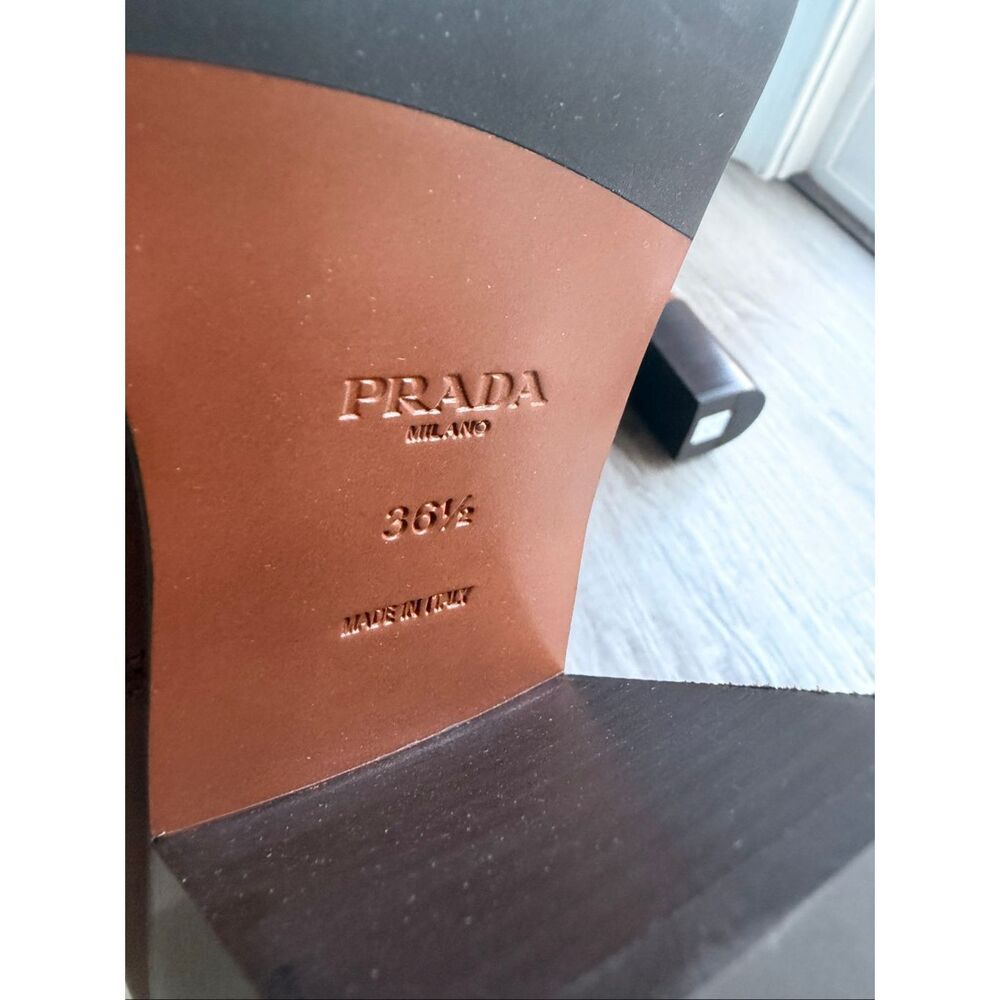 PRADA LEATHER ANKLE BOOTS SIZE EU 36.5 $1790 - Picture 13 of 16